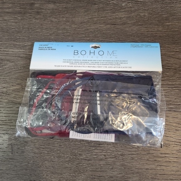 Boho ME Fashion Face Masks Set of 4 Fashionable Face Masks Velvet - Picture 2 of 2